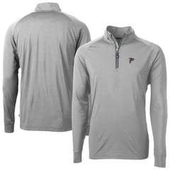 Atlanta Falcons Cutter & Buck Adapt Eco DryTec Raglan Quarter-Zip Jacket - Gray - NFL