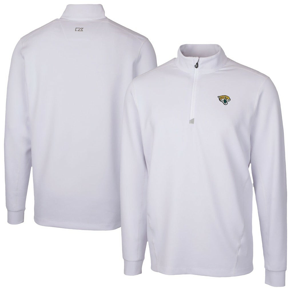 Jacksonville Jaguars Cutter & Buck Traverse Stretch Quarter-Zip Top - White - NFL