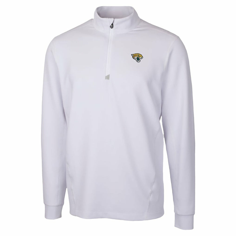 Jacksonville Jaguars Cutter & Buck Traverse Stretch Quarter-Zip Top - White - NFL