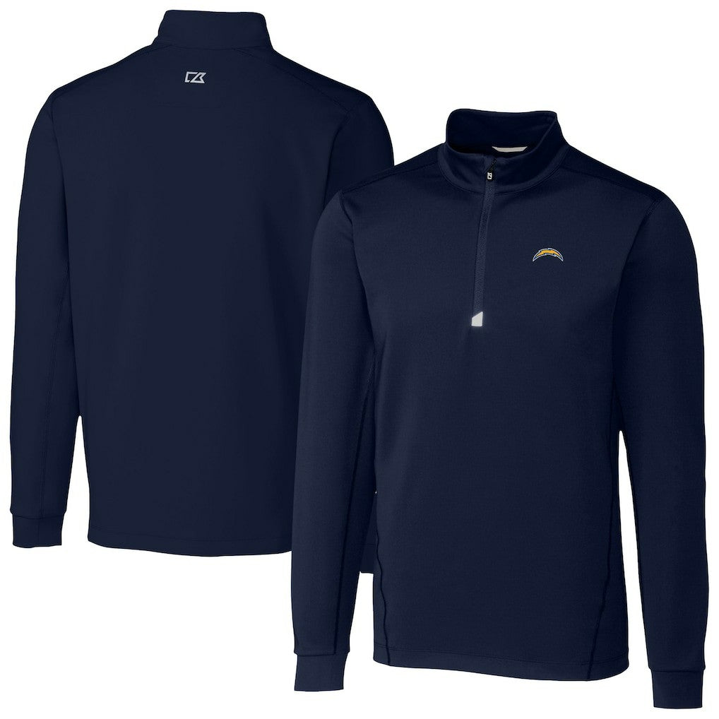 Los Angeles Chargers Cutter & Buck Traverse Stretch Quarter-Zip Top - Navy - NFL