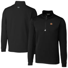 Cincinnati Bengals Cutter & Buck Traverse Stretch Quarter-Zip Top - Black - NFL