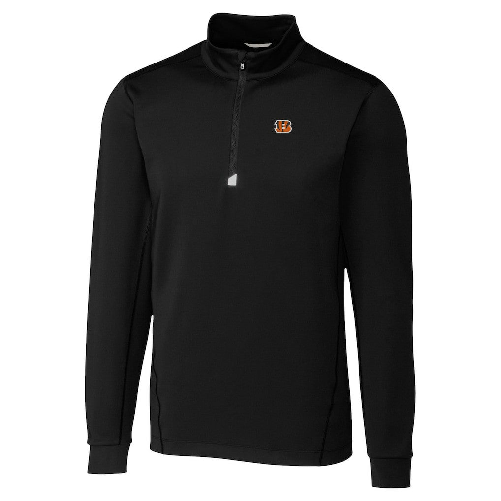 Cincinnati Bengals Cutter & Buck Traverse Stretch Quarter-Zip Top - Black - NFL