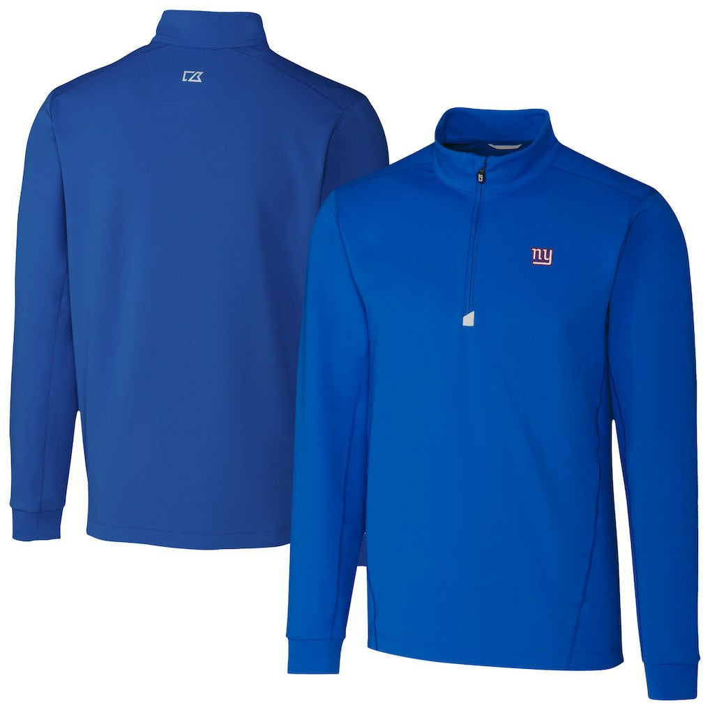 New York Giants Cutter & Buck Traverse Stretch Quarter-Zip Top - Royal - NFL