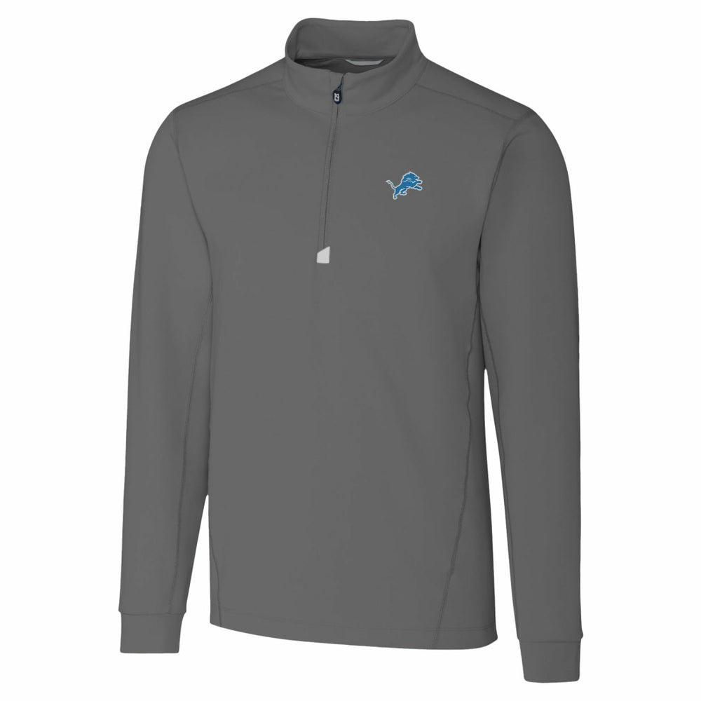 Detroit Lions Cutter & Buck Traverse Stretch Quarter-Zip Top - Gray - NFL