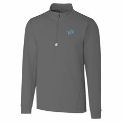 Detroit Lions Cutter & Buck Traverse Stretch Quarter-Zip Top - Gray - NFL