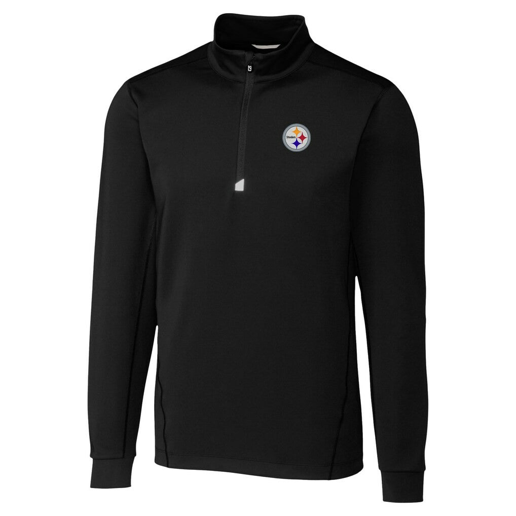 Pittsburgh Steelers Cutter & Buck Traverse Stretch Quarter-Zip Top - Black - NFL