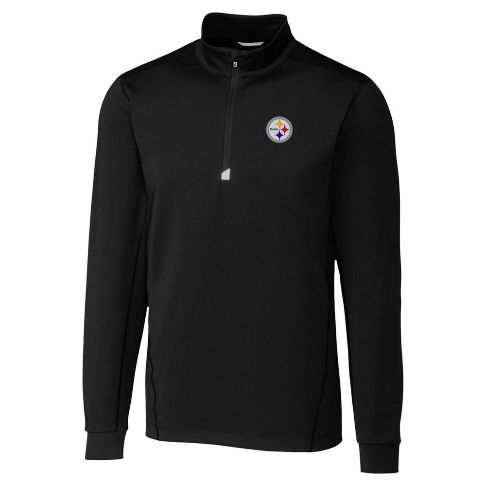 Pittsburgh Steelers Cutter & Buck Traverse Stretch Quarter-Zip Top - Black - NFL