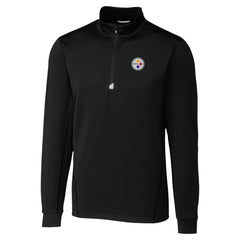 Pittsburgh Steelers Cutter & Buck Traverse Stretch Quarter-Zip Top - Black - NFL