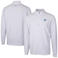 Detroit Lions Cutter & Buck Traverse Stretch Quarter-Zip Top - White - NFL
