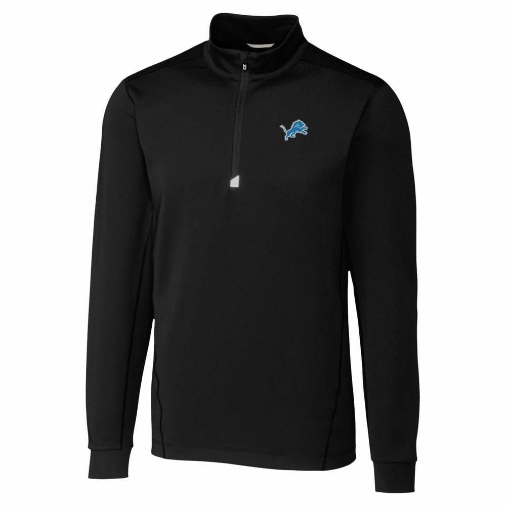 Detroit Lions Cutter & Buck Traverse Stretch Quarter-Zip Top - Black - NFL