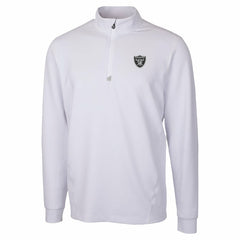 Las Vegas Raiders Cutter & Buck Traverse Stretch Quarter-Zip Top - White - NFL