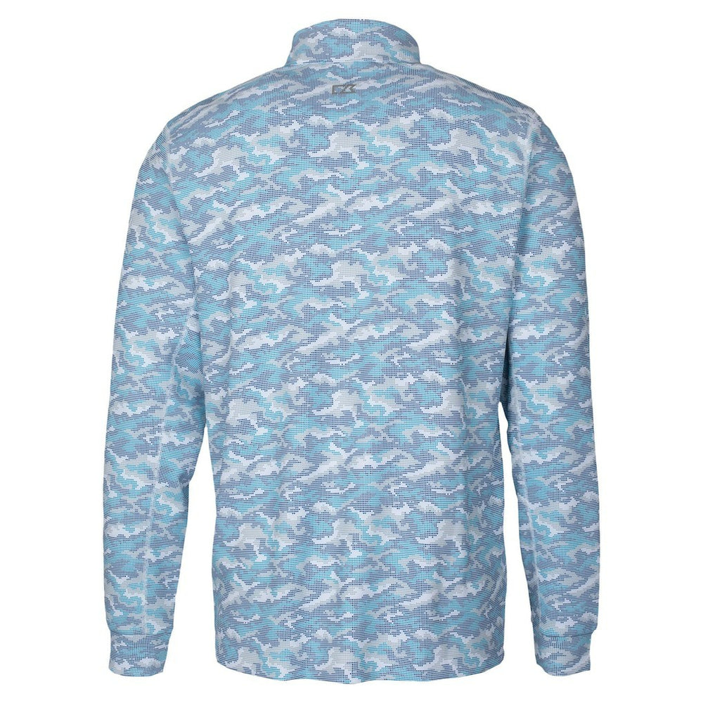 Seattle Seahawks Cutter & Buck Traverse Camo Print Stretch Quarter-Zip Top - Navy - NFL