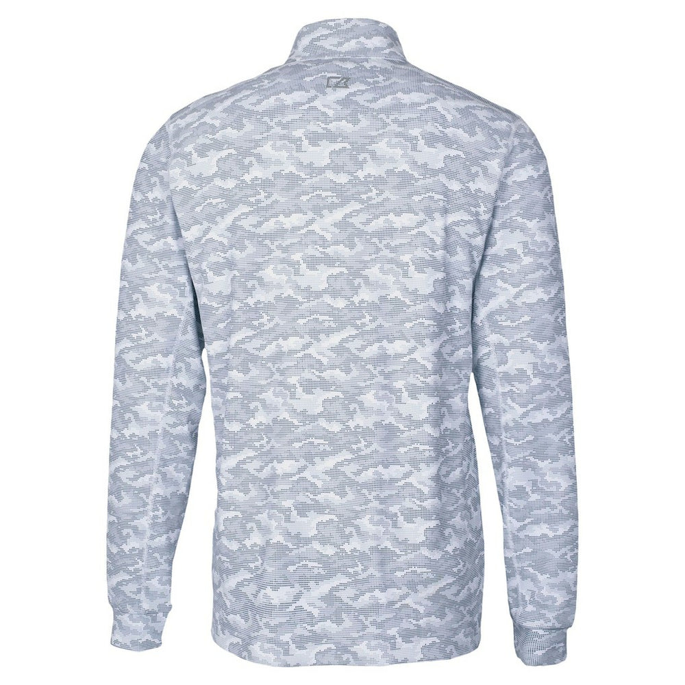 Seattle Seahawks Cutter & Buck Traverse Camo Print Stretch Quarter-Zip Top - Charcoal - NFL