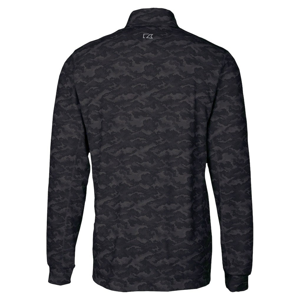 Pittsburgh Steelers Cutter & Buck Traverse Camo Print Stretch Quarter-Zip Top - Black - NFL