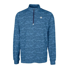 New York Giants Cutter & Buck Traverse Camo Print Stretch Quarter-Zip Top - Navy - NFL