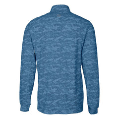 New York Giants Cutter & Buck Traverse Camo Print Stretch Quarter-Zip Top - Navy - NFL