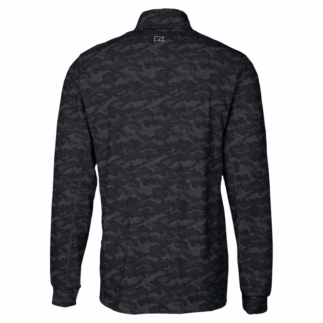 Detroit Lions Cutter & Buck Traverse Camo Print Stretch Quarter-Zip Top - Black - NFL