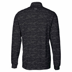 Detroit Lions Cutter & Buck Traverse Camo Print Stretch Quarter-Zip Top - Black - NFL