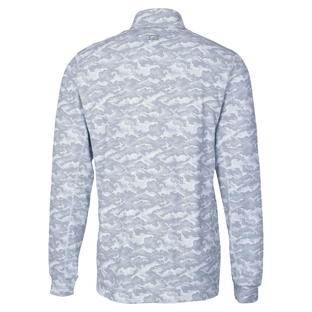 Indianapolis Colts Cutter & Buck Traverse Camo Print Stretch Quarter-Zip Top - Charcoal - NFL