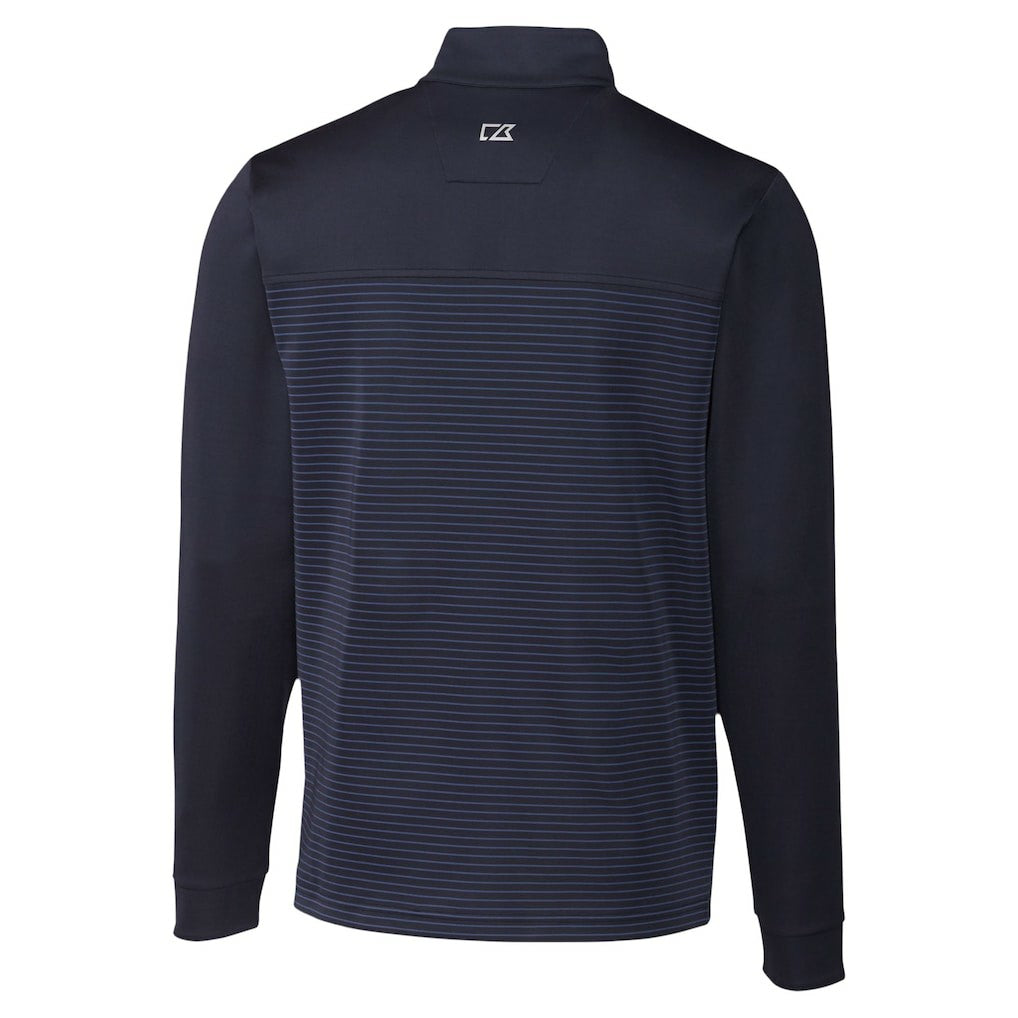 Seattle Seahawks Cutter & Buck Traverse Stripe Stretch DryTec Quarter-Zip Top - Navy - NFL