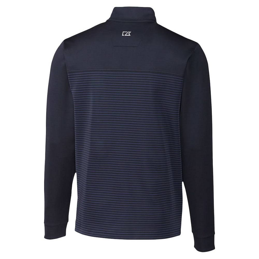 Seattle Seahawks Cutter & Buck Traverse Stripe Stretch DryTec Quarter-Zip Top - Navy - NFL