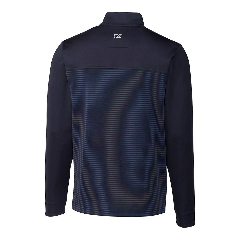 New York Giants Cutter & Buck Traverse Stripe Stretch DryTec Quarter-Zip Top - Navy - NFL