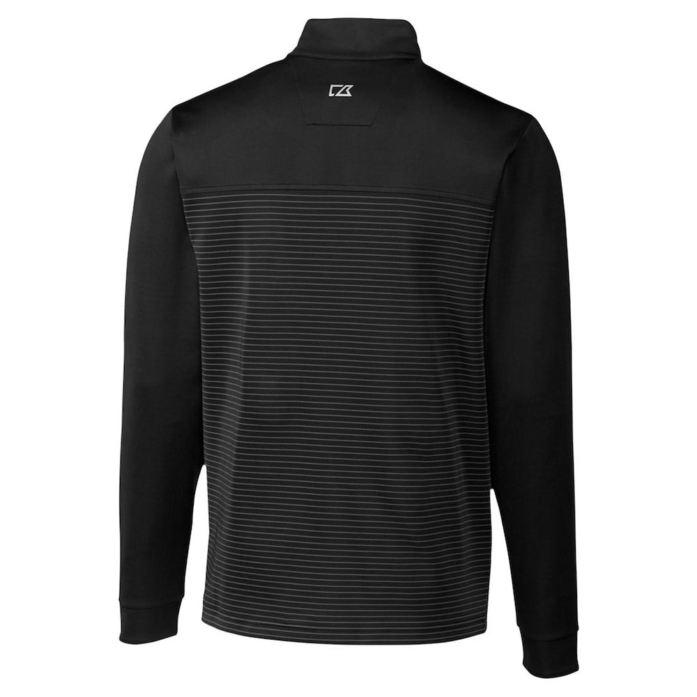 Indianapolis Colts Cutter & Buck Traverse Stripe Stretch DryTec Quarter-Zip Top - Black - NFL