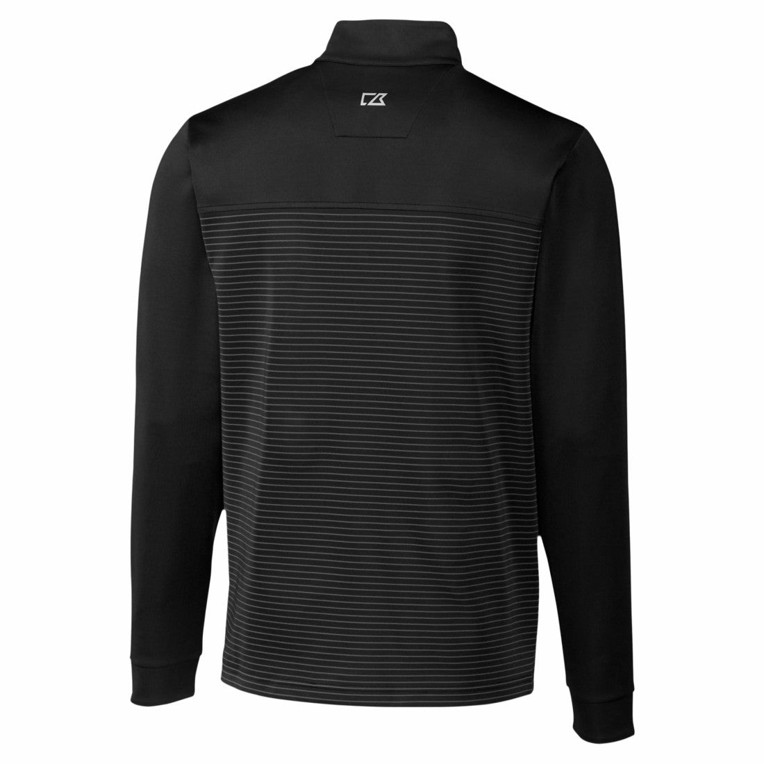 Detroit Lions Cutter & Buck Traverse Stripe Stretch DryTec Quarter-Zip Top - Black - NFL
