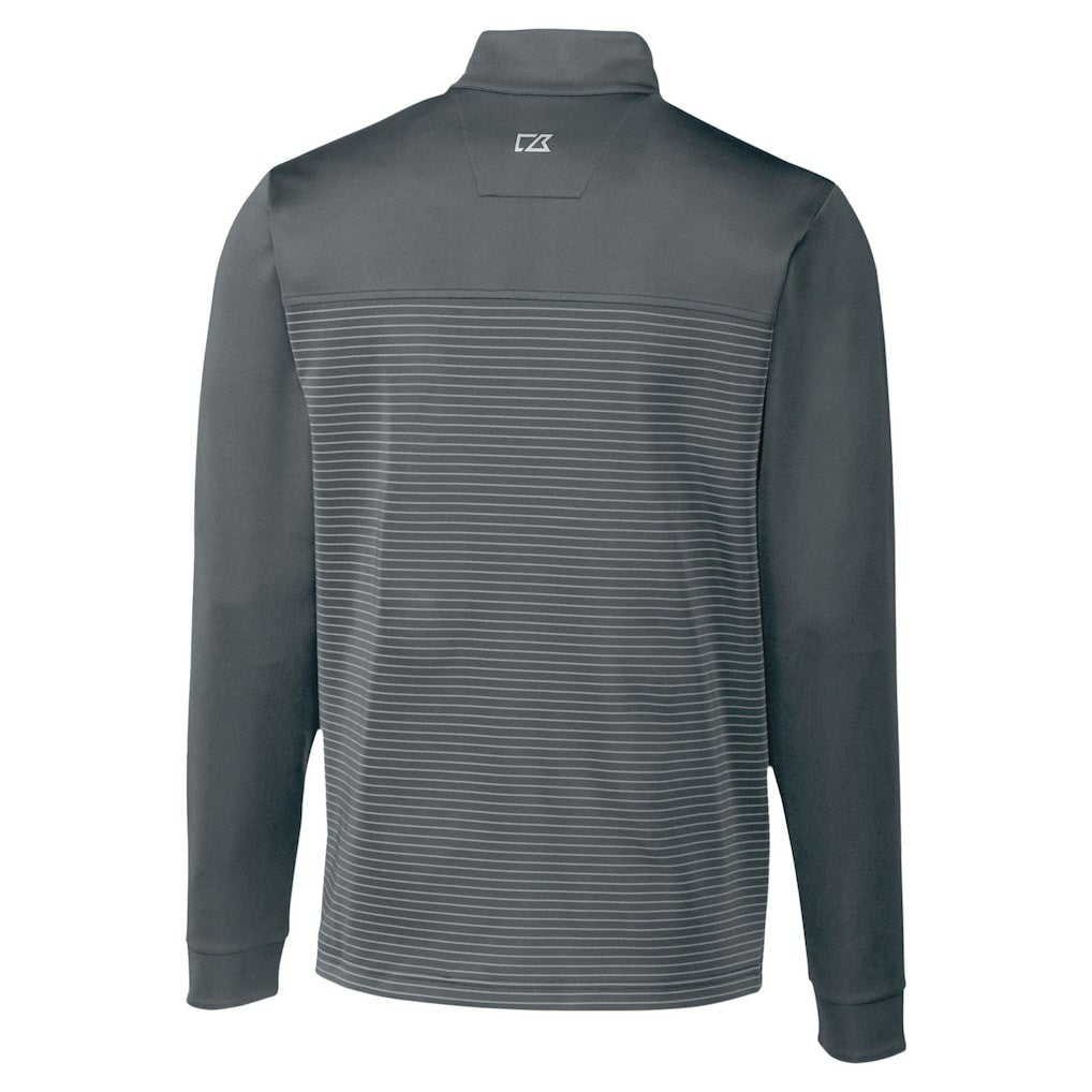 Minnesota Vikings Cutter & Buck Traverse Stripe Stretch DryTec Quarter-Zip Top - Gray - NFL