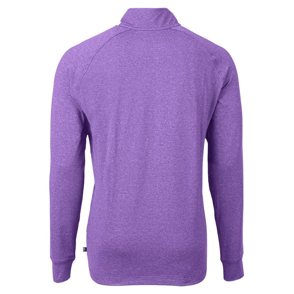 Baltimore Ravens Cutter & Buck Adapt Eco Raglan Quarter-Zip Jacket - Heather Purple - NFL