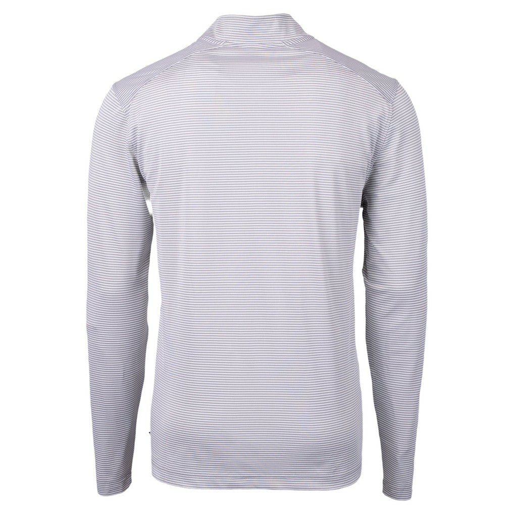 Baltimore Ravens Cutter & Buck Virtue Eco Pique Micro Stripe Quarter-Zip Jacket - Gray - NFL