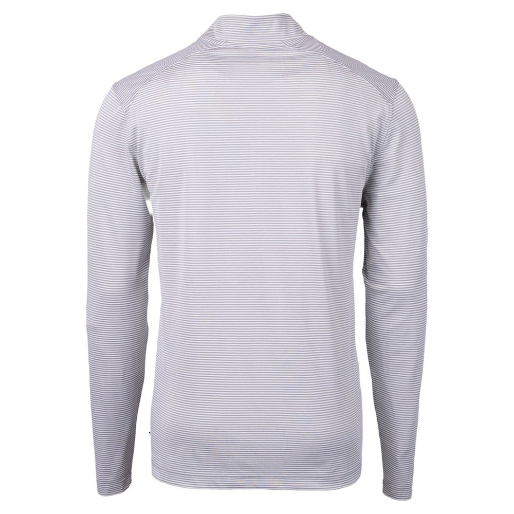 Baltimore Ravens Cutter & Buck Virtue Eco Pique Micro Stripe Quarter-Zip Jacket - Gray - NFL