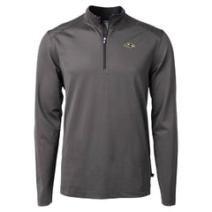 Baltimore Ravens Cutter & Buck Virtue Eco Pique Micro Stripe Quarter-Zip Jacket - Black - NFL