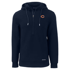 Chicago Bears Cutter & Buck Roam Eco Recycled Half-Zip Hoodie - Navy - NFL