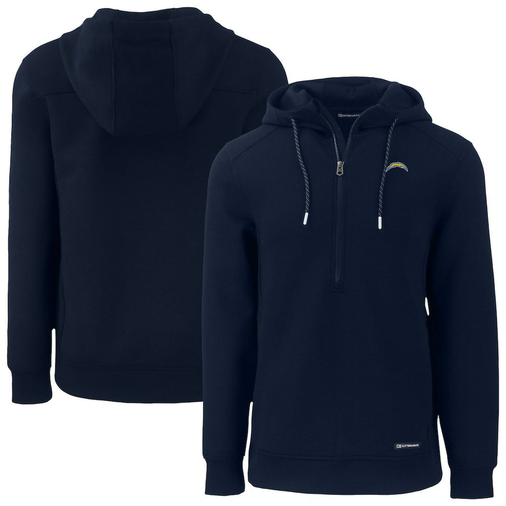 Los Angeles Chargers Cutter & Buck Roam Eco Recycled Half-Zip Hoodie - Navy - NFL