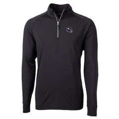 Minnesota Vikings Cutter & Buck Big & Tall Adapt Eco DryTec Raglan Quarter-Zip Jacket - Black - NFL