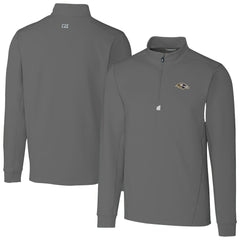 Baltimore Ravens Cutter & Buck Big & Tall Traverse Eco Tri-Blend DryTec Quarter-Zip Jacket - Gray - NFL