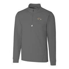 Baltimore Ravens Cutter & Buck Big & Tall Traverse Eco Tri-Blend DryTec Quarter-Zip Jacket - Gray - NFL