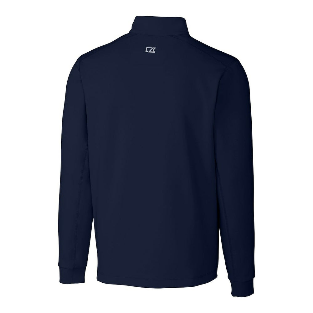 Miami Dolphins Cutter & Buck Big & Tall Traverse Eco Tri-Blend DryTec Quarter-Zip Jacket - Navy - NFL
