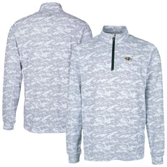 Baltimore Ravens Cutter & Buck Big & Tall Traverse Eco Camo Tri-Blend DryTec Quarter-Zip Jacket - Charcoal - NFL