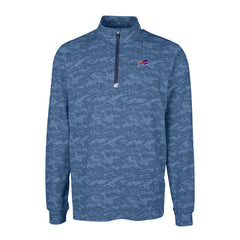 Buffalo Bills Cutter & Buck Big & Tall Traverse Eco Camo Tri-Blend DryTec Quarter-Zip Jacket - Navy - NFL