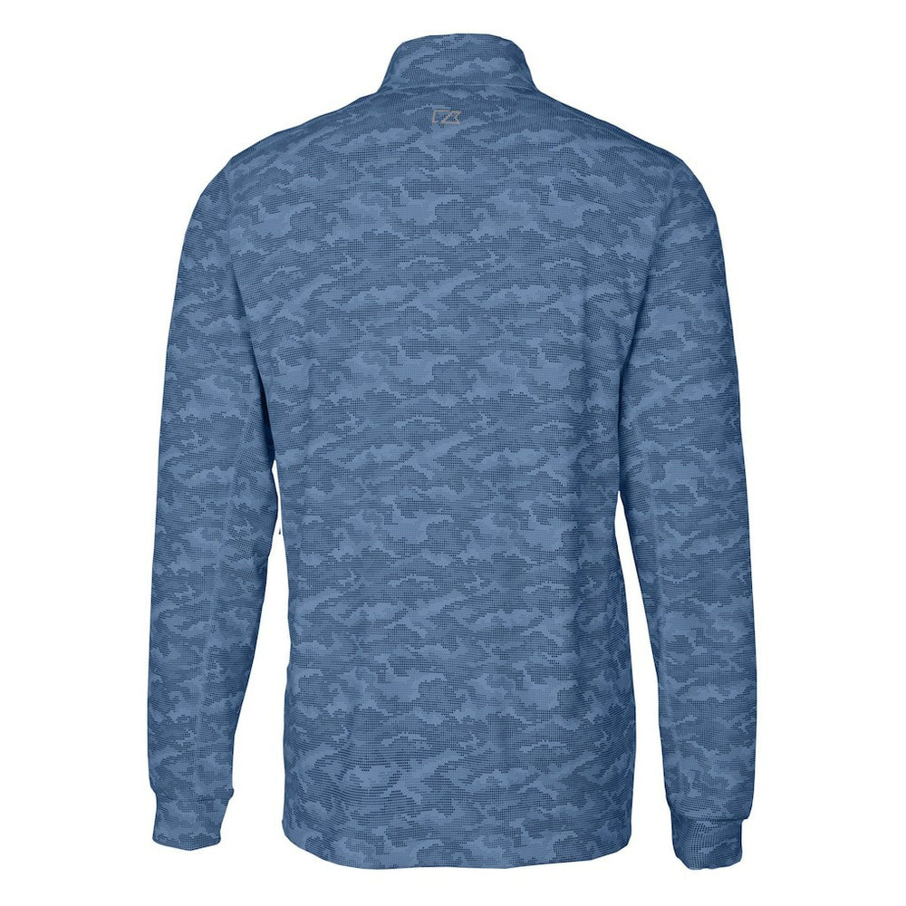 Buffalo Bills Cutter & Buck Big & Tall Traverse Eco Camo Tri-Blend DryTec Quarter-Zip Jacket - Navy - NFL