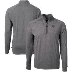 Tampa Bay Buccaneers Cutter & Buck Big & Tall Adapt Eco Raglan Quarter-Zip Jacket - Heather Black - NFL