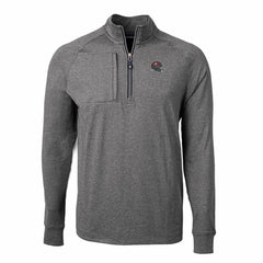 Tampa Bay Buccaneers Cutter & Buck Big & Tall Adapt Eco Raglan Quarter-Zip Jacket - Heather Black - NFL