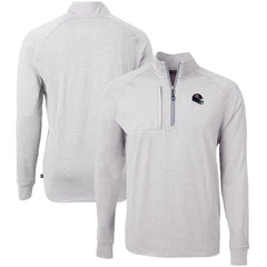Chicago Bears Cutter & Buck Big & Tall Adapt Eco Raglan Quarter-Zip Jacket - Heather Gray - NFL