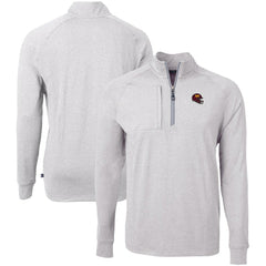 Washington Commanders Cutter & Buck Big & Tall Adapt Eco Raglan Quarter-Zip Jacket - Heather Gray - NFL