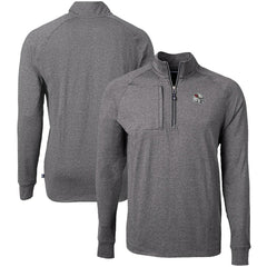 Arizona Cardinals Cutter & Buck Big & Tall Adapt Eco Raglan Quarter-Zip Jacket - Heather Black - NFL