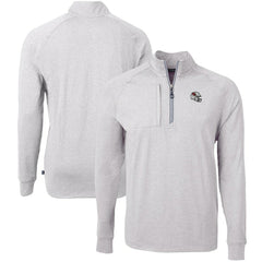 Arizona Cardinals Cutter & Buck Big & Tall Adapt Eco Raglan Quarter-Zip Jacket - Heather Gray - NFL