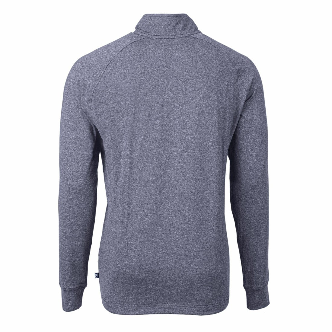 Denver Broncos Cutter & Buck Big & Tall Adapt Eco Raglan Quarter-Zip Jacket - Heather Navy - NFL