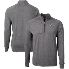 Indianapolis Colts Cutter & Buck Big & Tall Adapt Eco Raglan Quarter-Zip Jacket - Heather Black - NFL